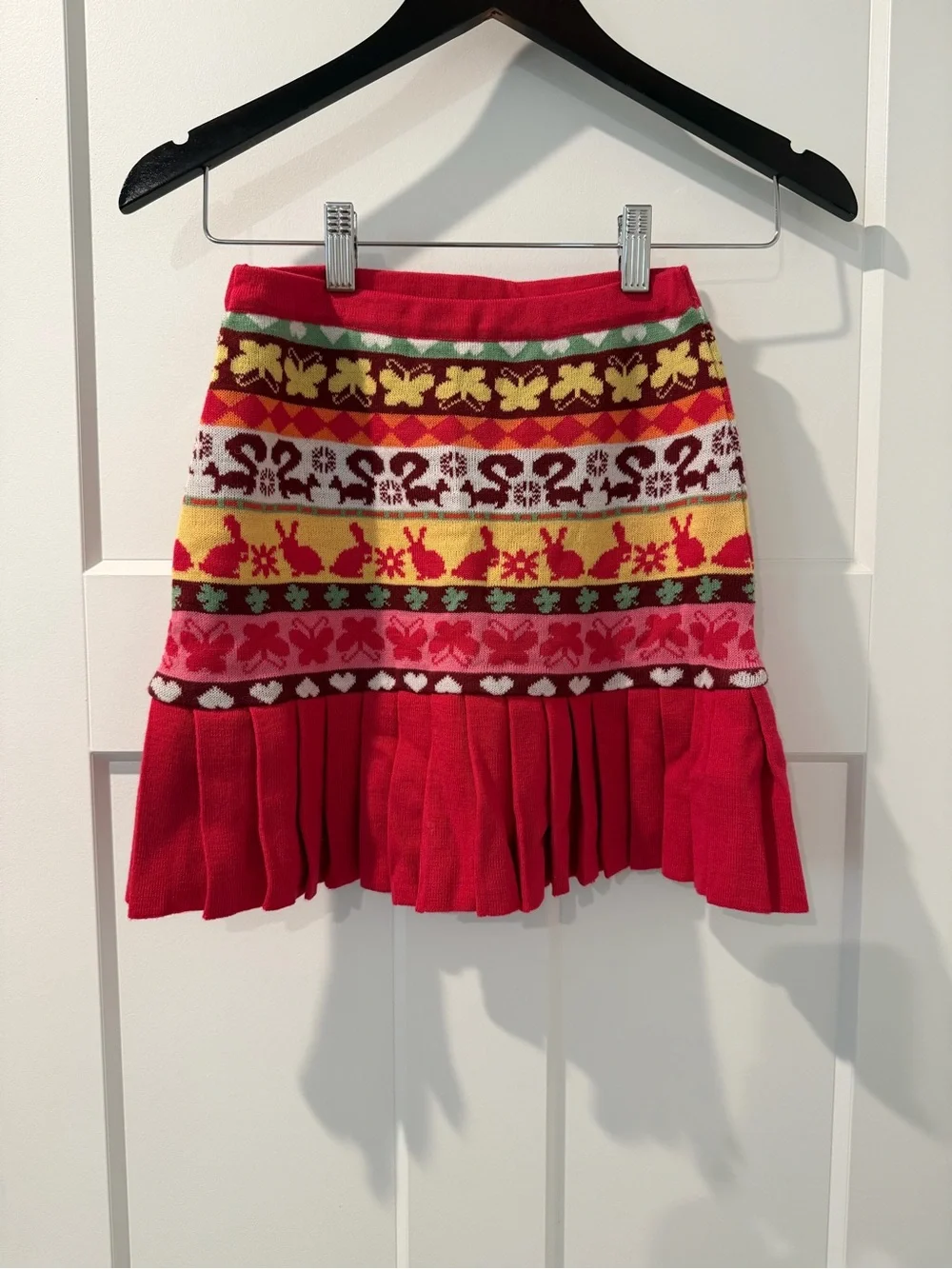 The Children's Place Patterned Pleated Knit Skirt with Multicolor Bands